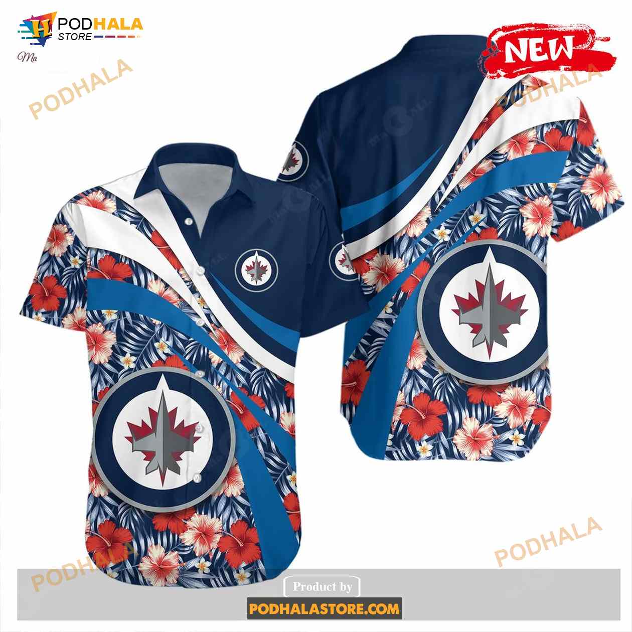 Winnipeg Jets NCAA Hibiscus Sport Style Winnipeg Jets NCAA Hibiscus Sport Style