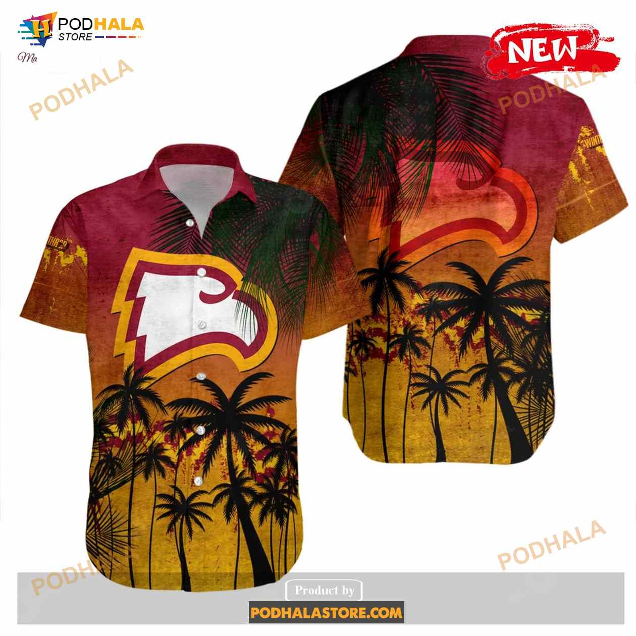 Winthrop Eagles NCAA Coconut Tree Tropical Grunge Funny Hawaiian Shirt Winthrop Eagles NCAA Coconut Tree Tropical Grunge Funny Hawaiian Shirt