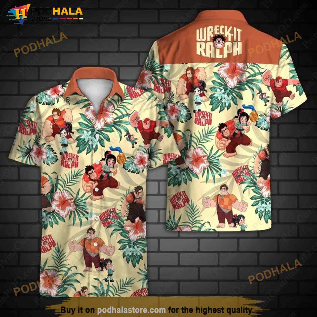 Wreck It Ralph Hawaiian Shirt Wreck It Ralph Hawaiian Shirt