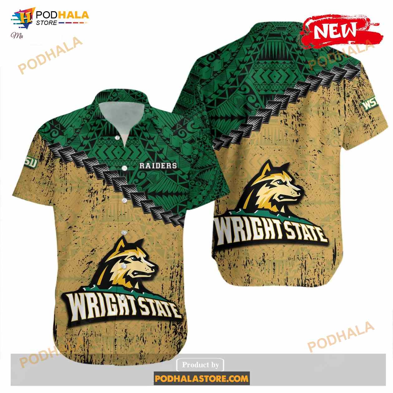Wright State Raiders NCAA Grunge Polynesian Tattoo Funny Hawaiian Shirt Wright State Raiders NCAA Grunge Polynesian Tattoo Funny Hawaiian Shirt