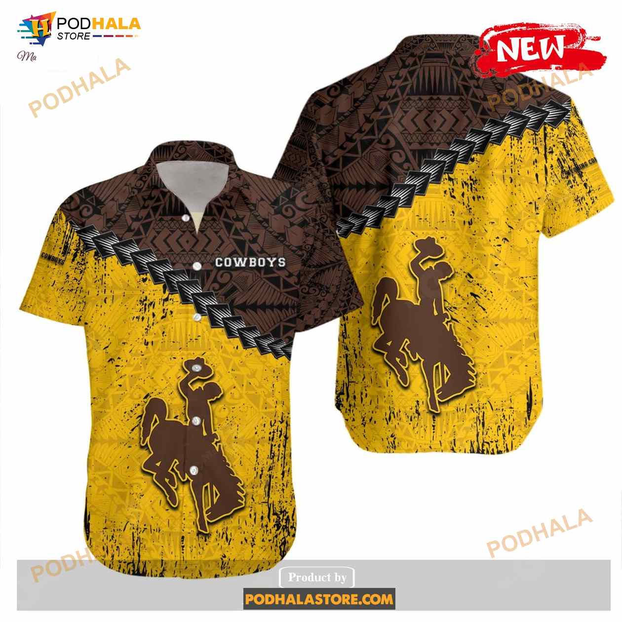 Wyoming Cowboys NCAA Grunge Polynesian Tattoo Funny Hawaiian Shirt Wyoming Cowboys NCAA Grunge Polynesian Tattoo Funny Hawaiian Shirt